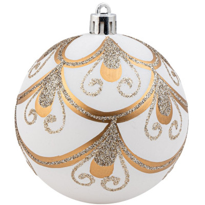 Χρυσή Πλαστική Χριστουγεννιάτικη Μπάλα 10cm (ΣΕΤ 4 ΤΜΧ)